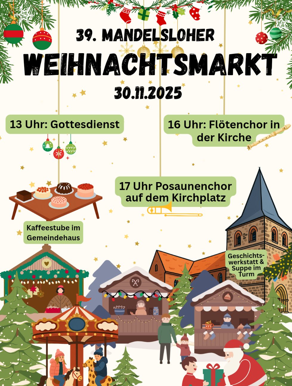 2025-11-30 ab 13:00 Uhr 39. Mandelsloher Weihnachtsmarkt