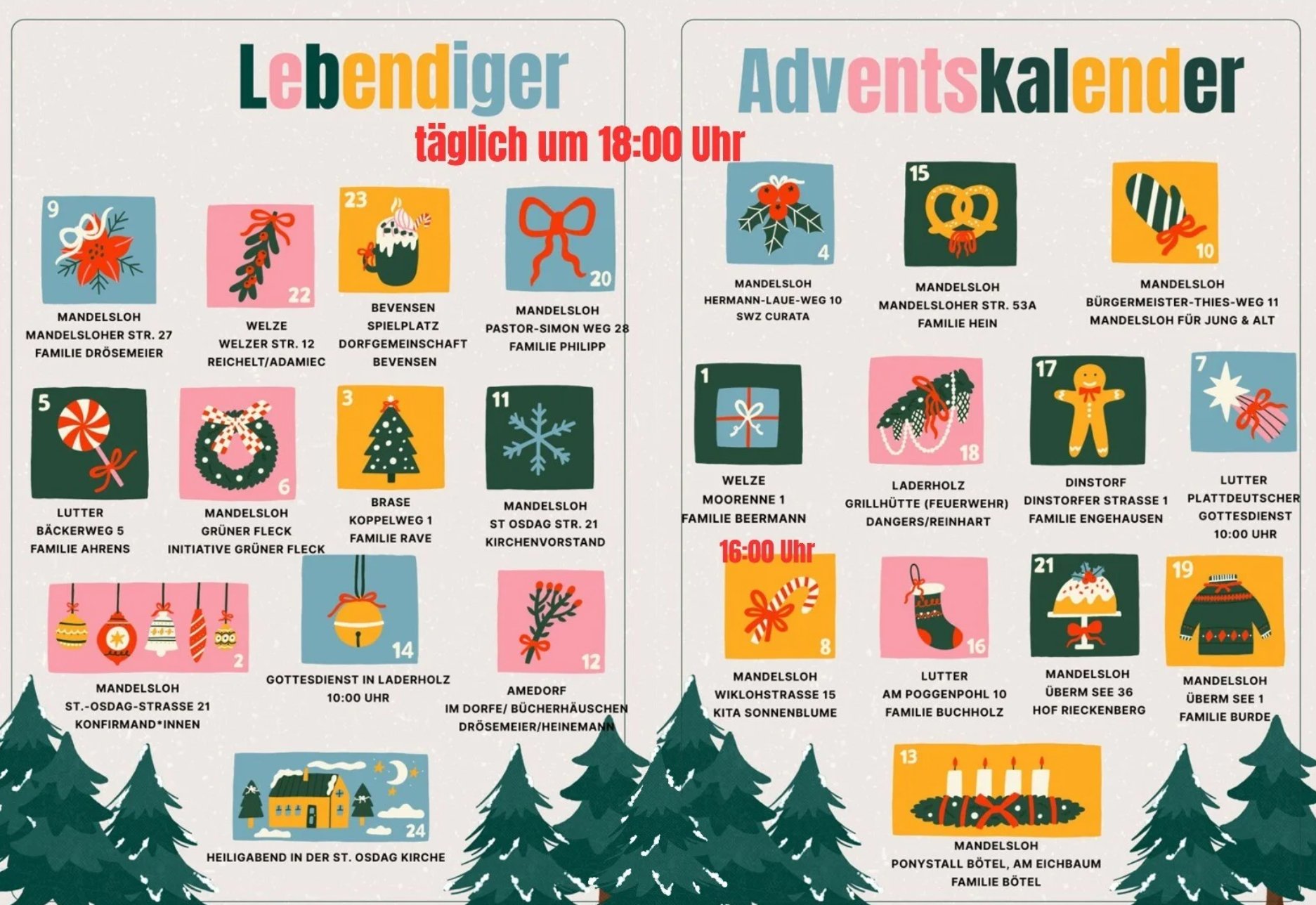 Lebendiger Adventskalender 2025 Mandelslo